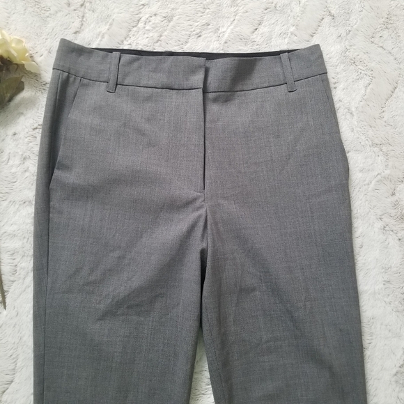 Elizabeth And James Gray Flat Front Pegged Wool Cropped Pants Size 2 - Picture 2 of 15